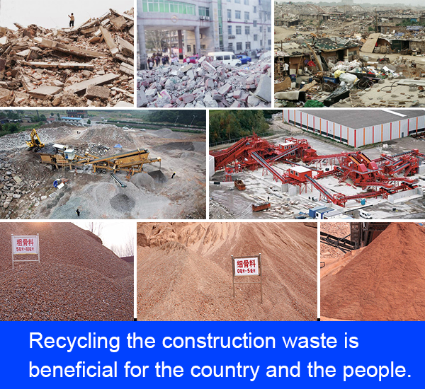 the construction waste shoud be recycled.